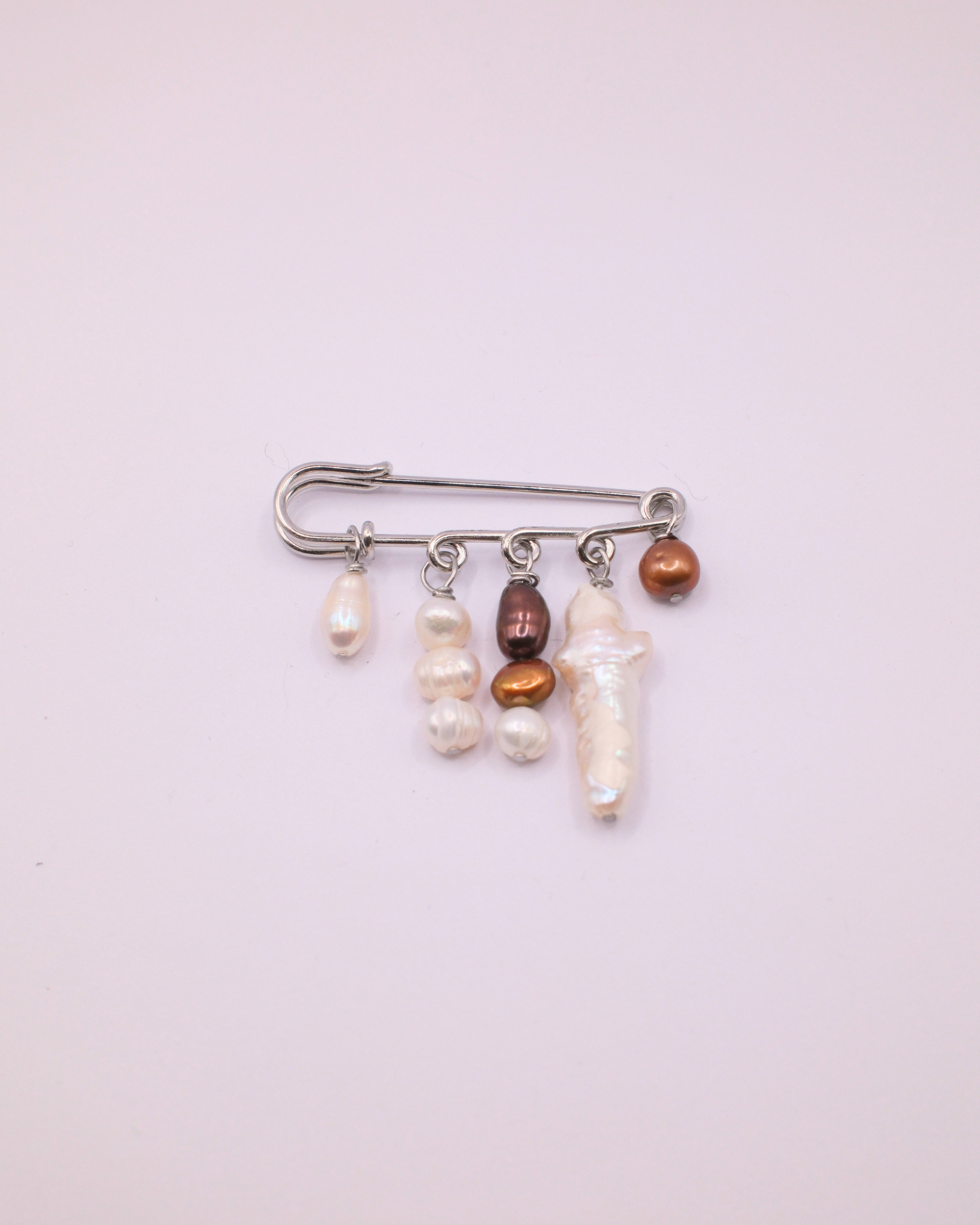 Puffaura Pin Brooch - Mocha