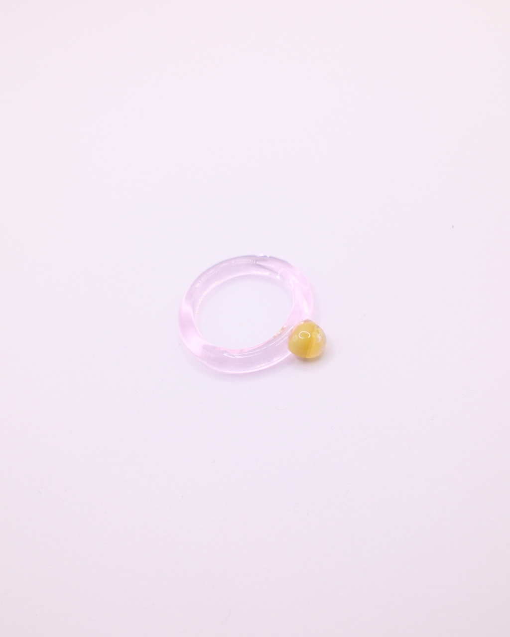 Bobble Glass Ring - Pink and Green