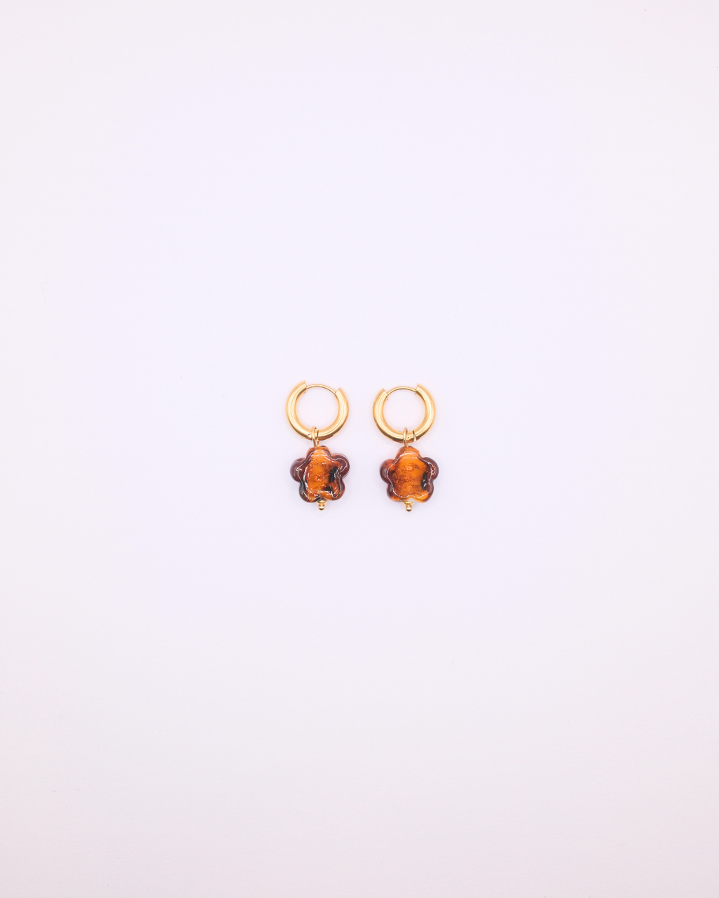 Leopard Flower Hoops