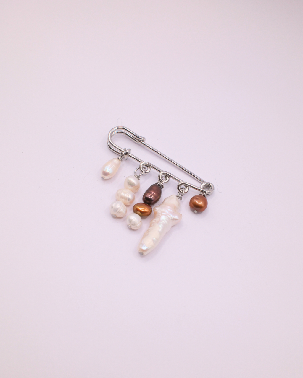 Puffaura Pin Brooch - Mocha