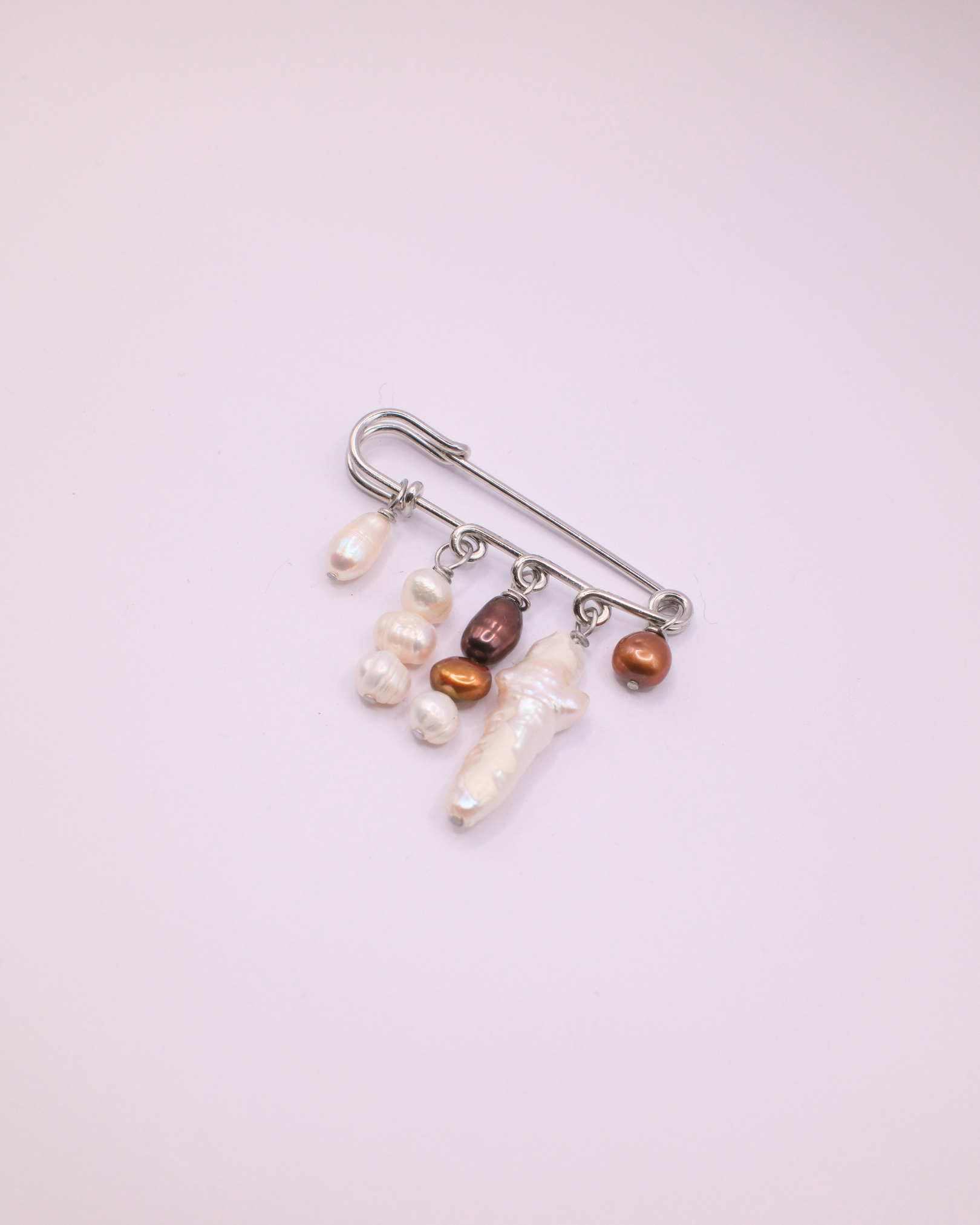 Puffaura Pin Brooch - Mocha