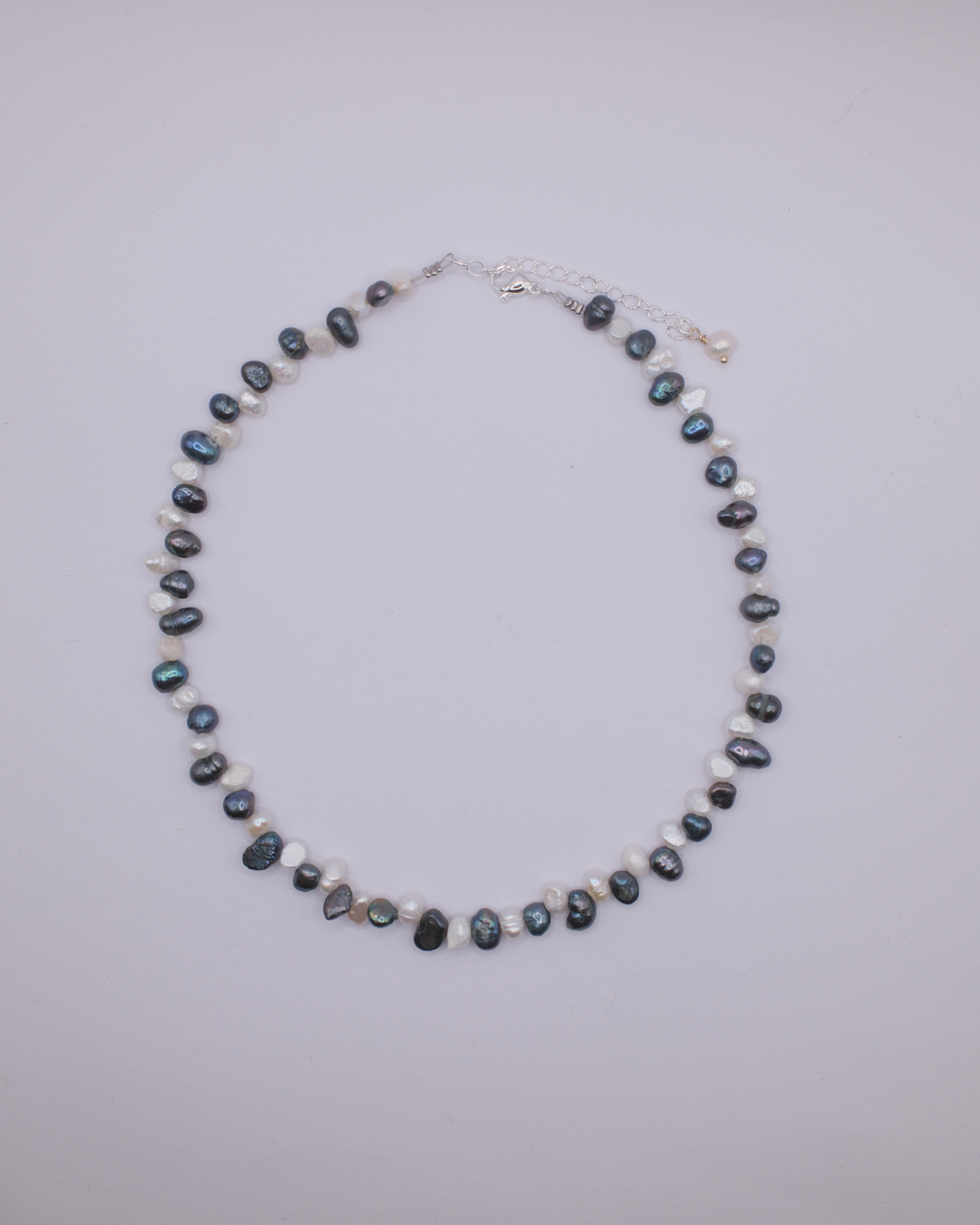White and Grey Pearl Necklace
