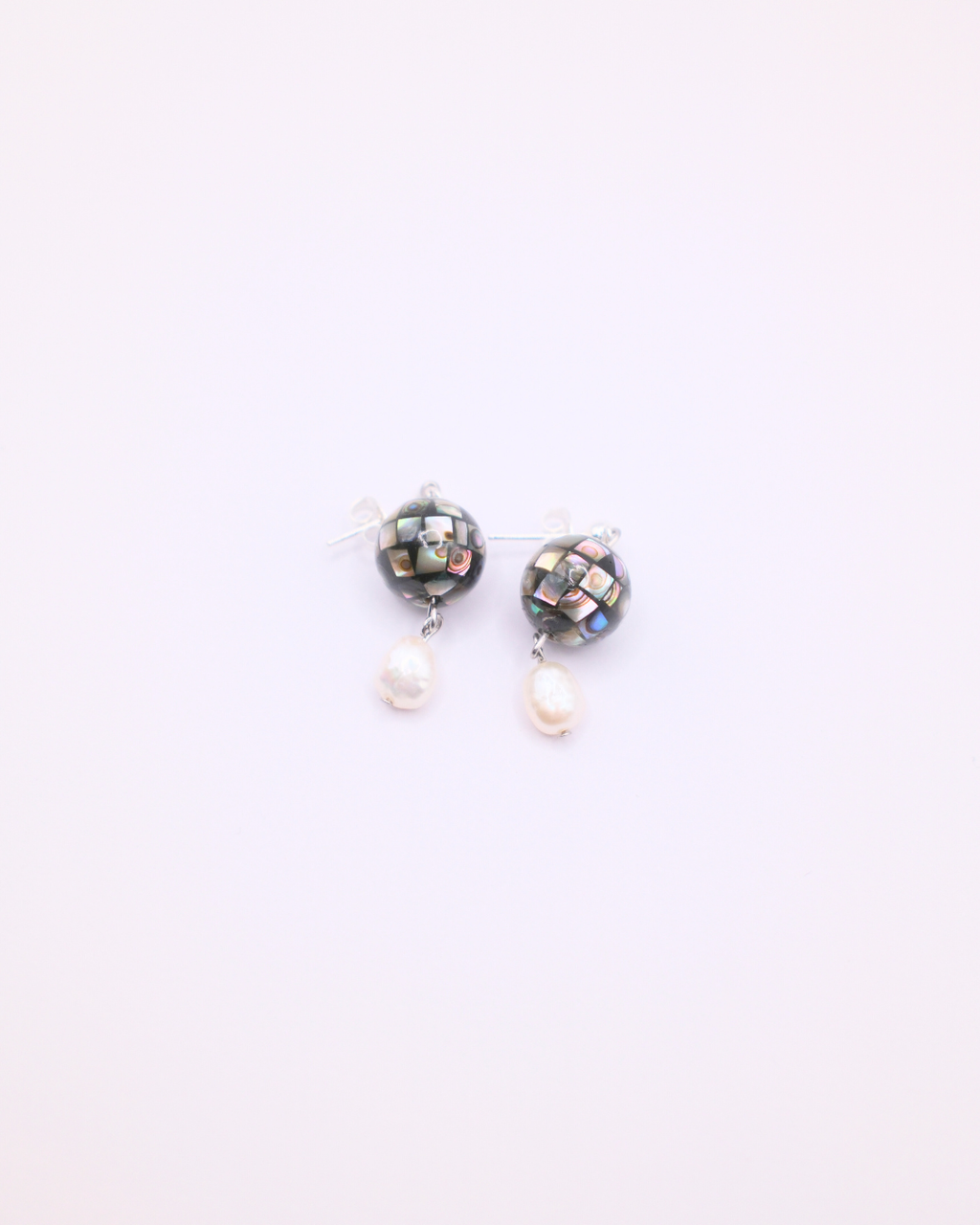Pāua Shell Disco Drop Earrings