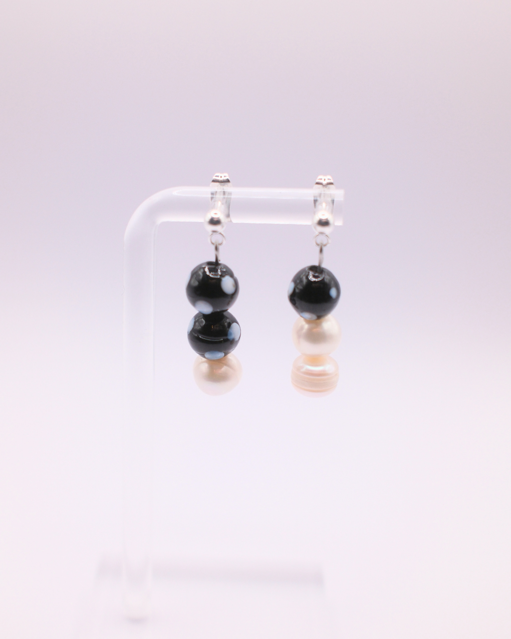 Polka Dot Pearl Earrings