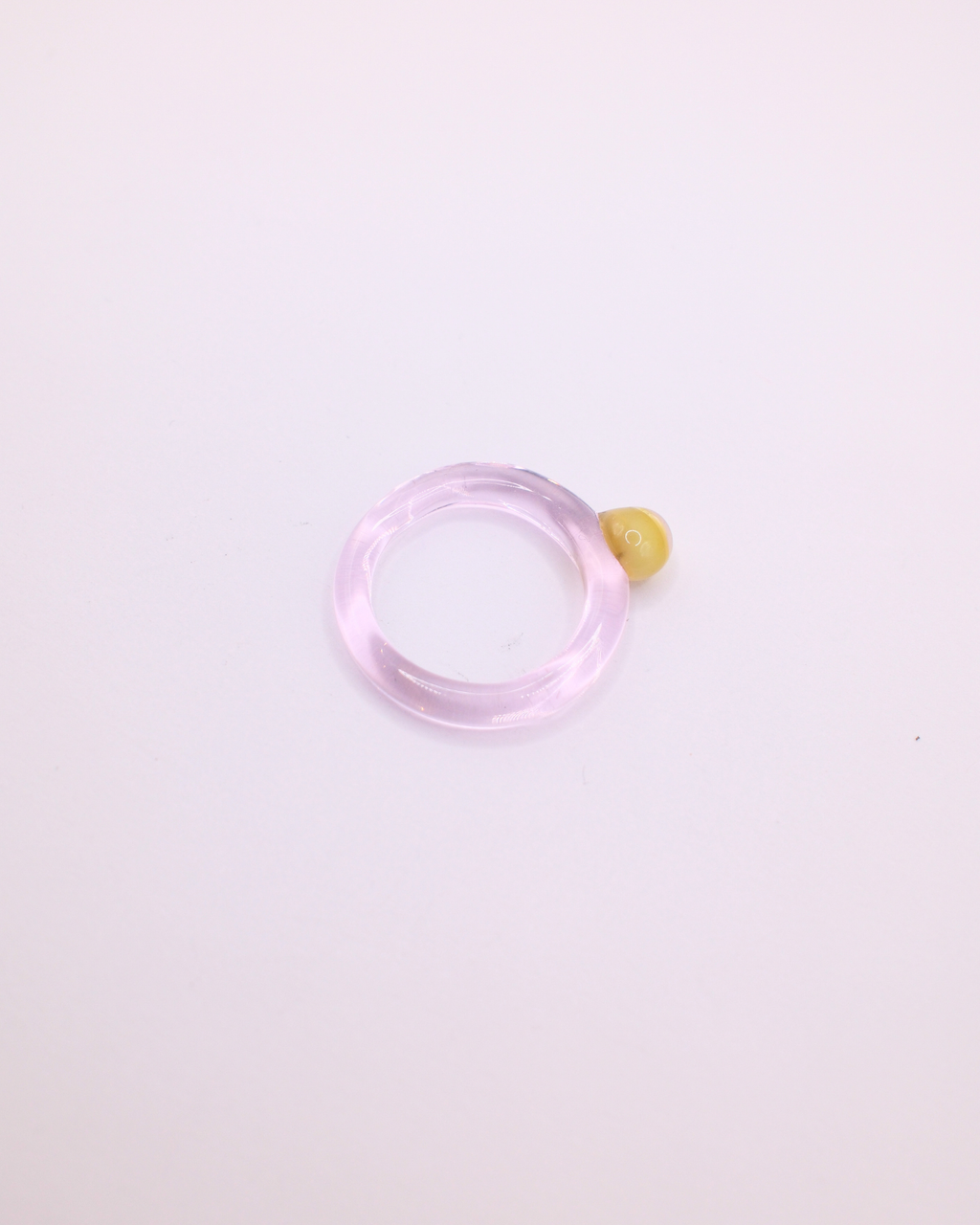 Bobble Glass Ring - Pink and Green
