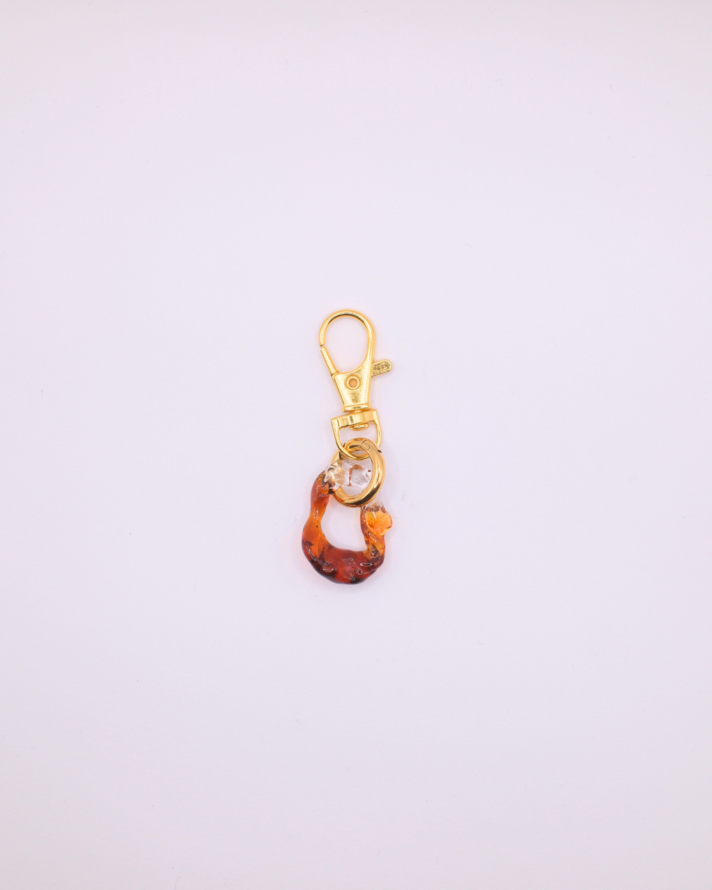 Glass Keyring - Brown
