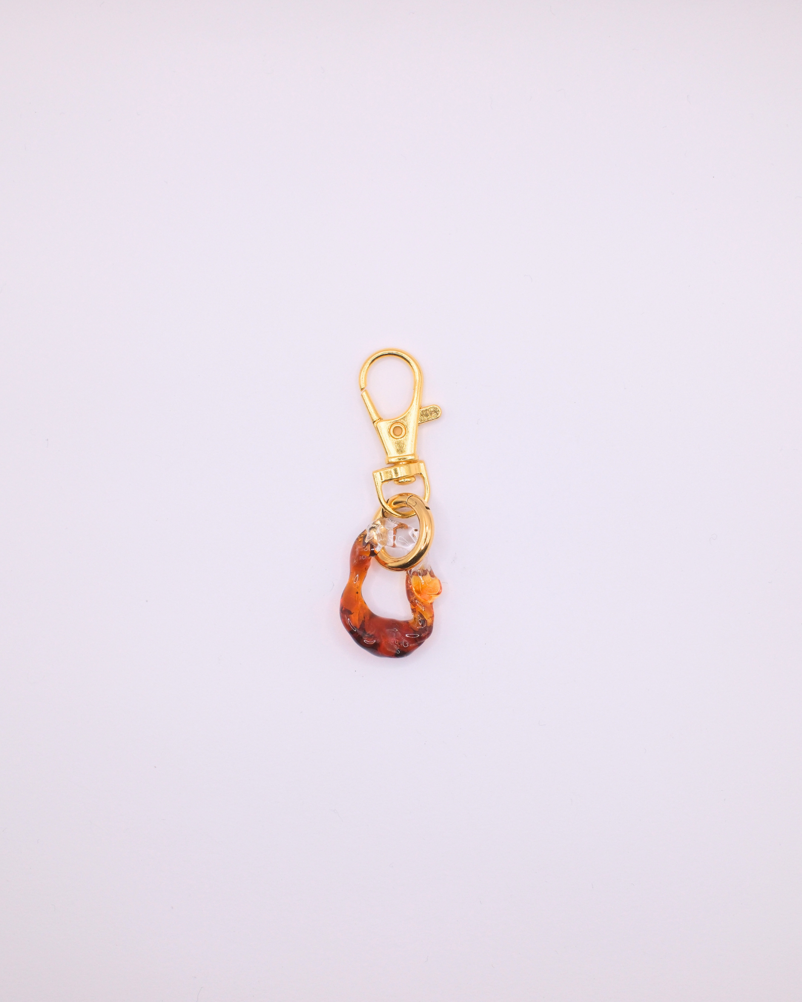 Glass Keyring - Brown