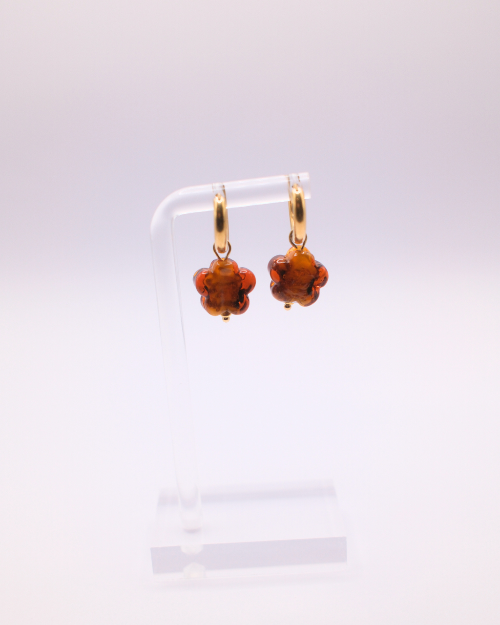 Leopard Flower Hoops