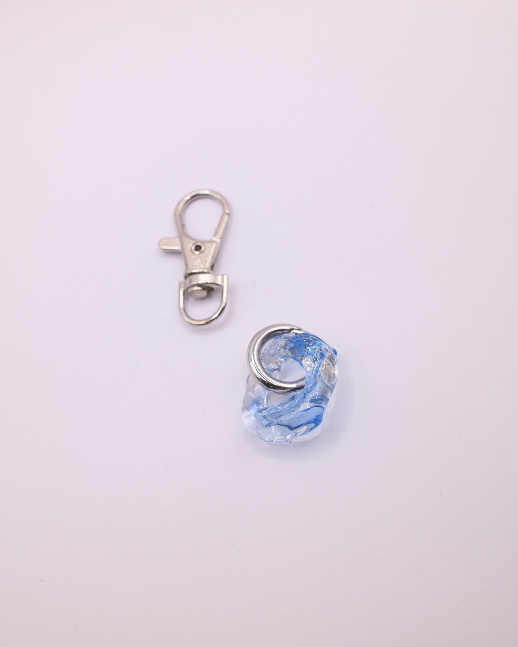Glass Keyring - Blue