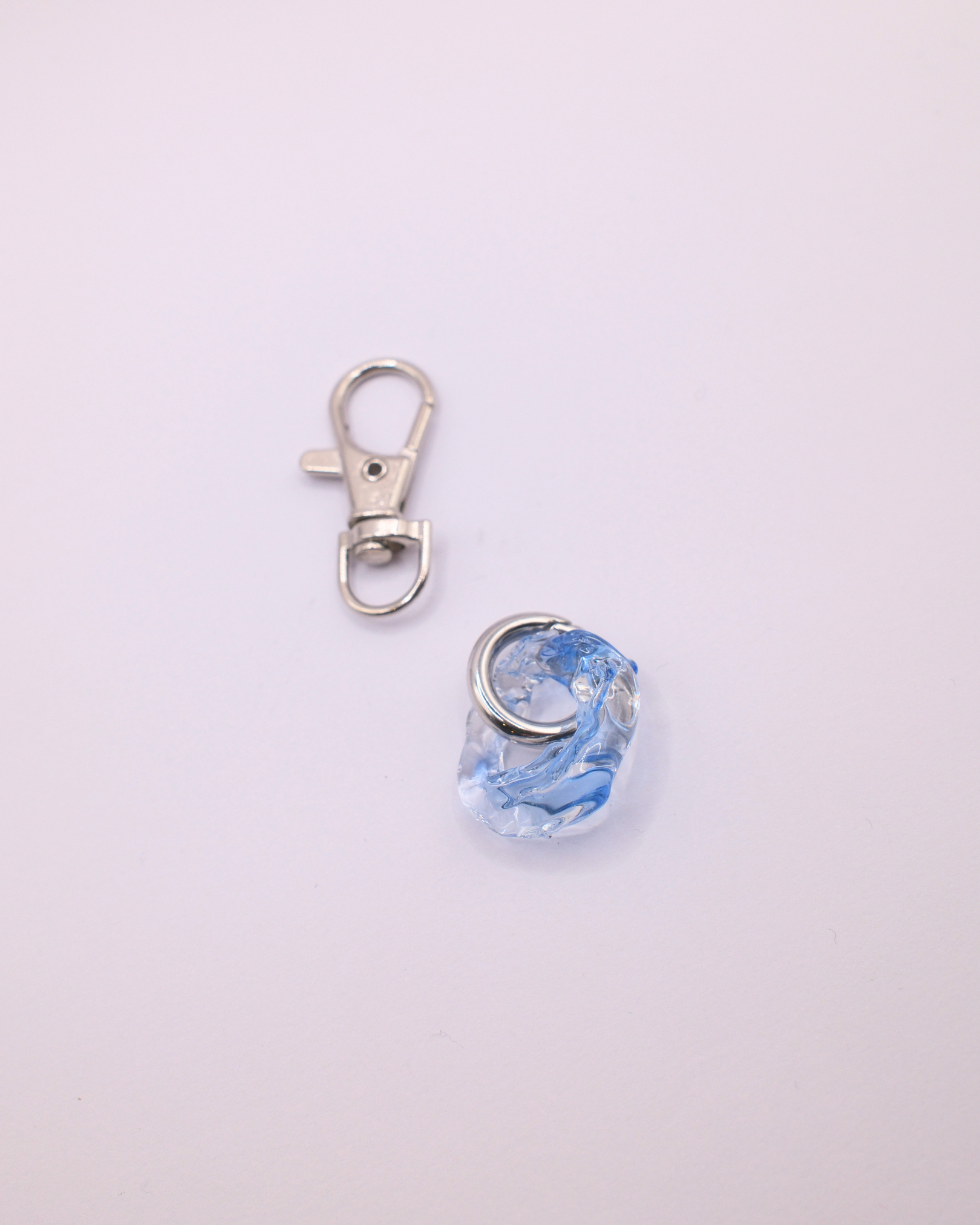 Glass Keyring - Blue