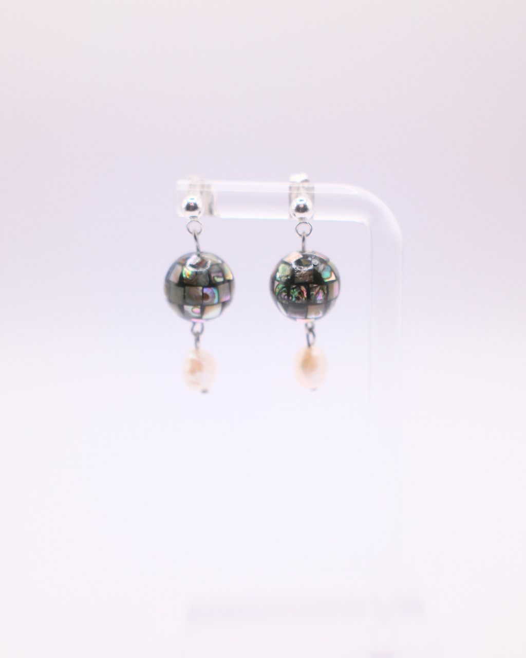 Pāua Shell Disco Drop Earrings