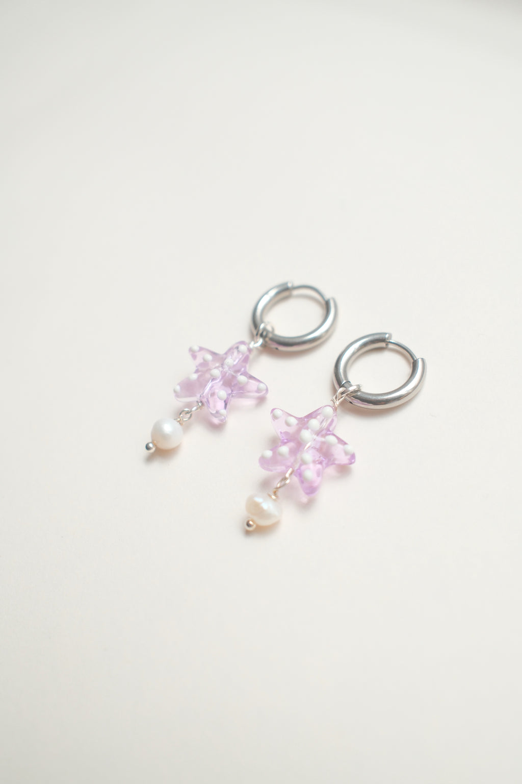 Starfish Earrings with Pearl
