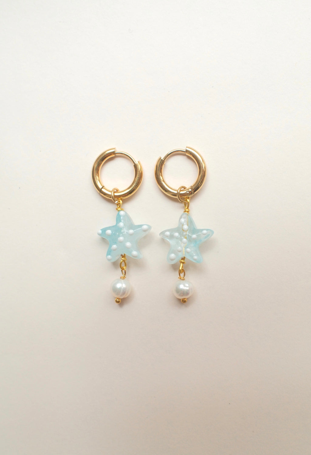 Starfish Earrings with Pearl