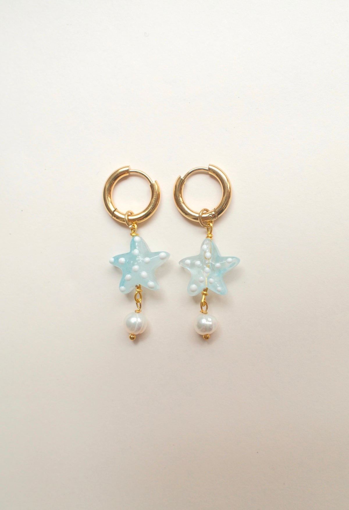 Starfish Earrings with Pearl
