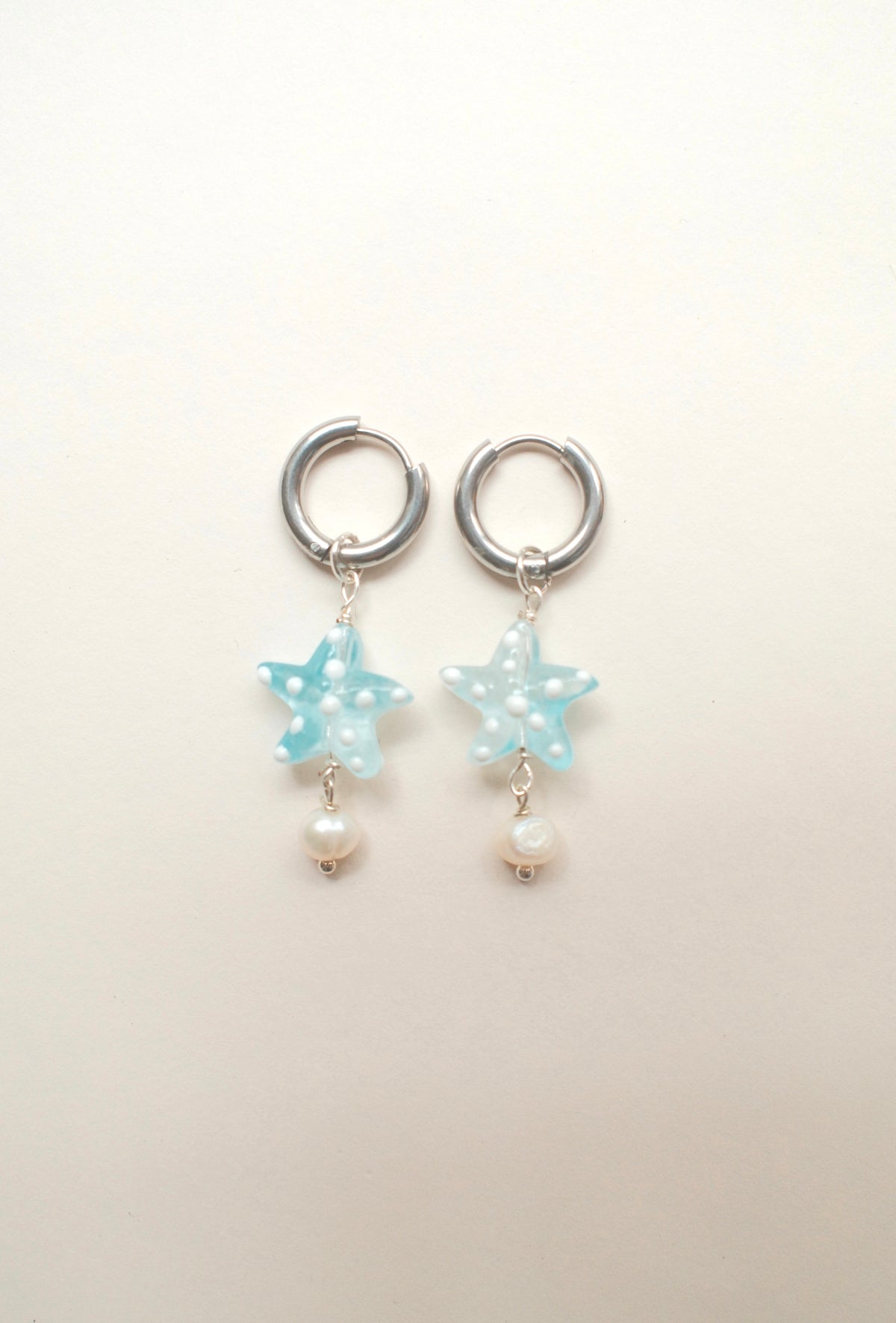 Starfish Earrings with Pearl