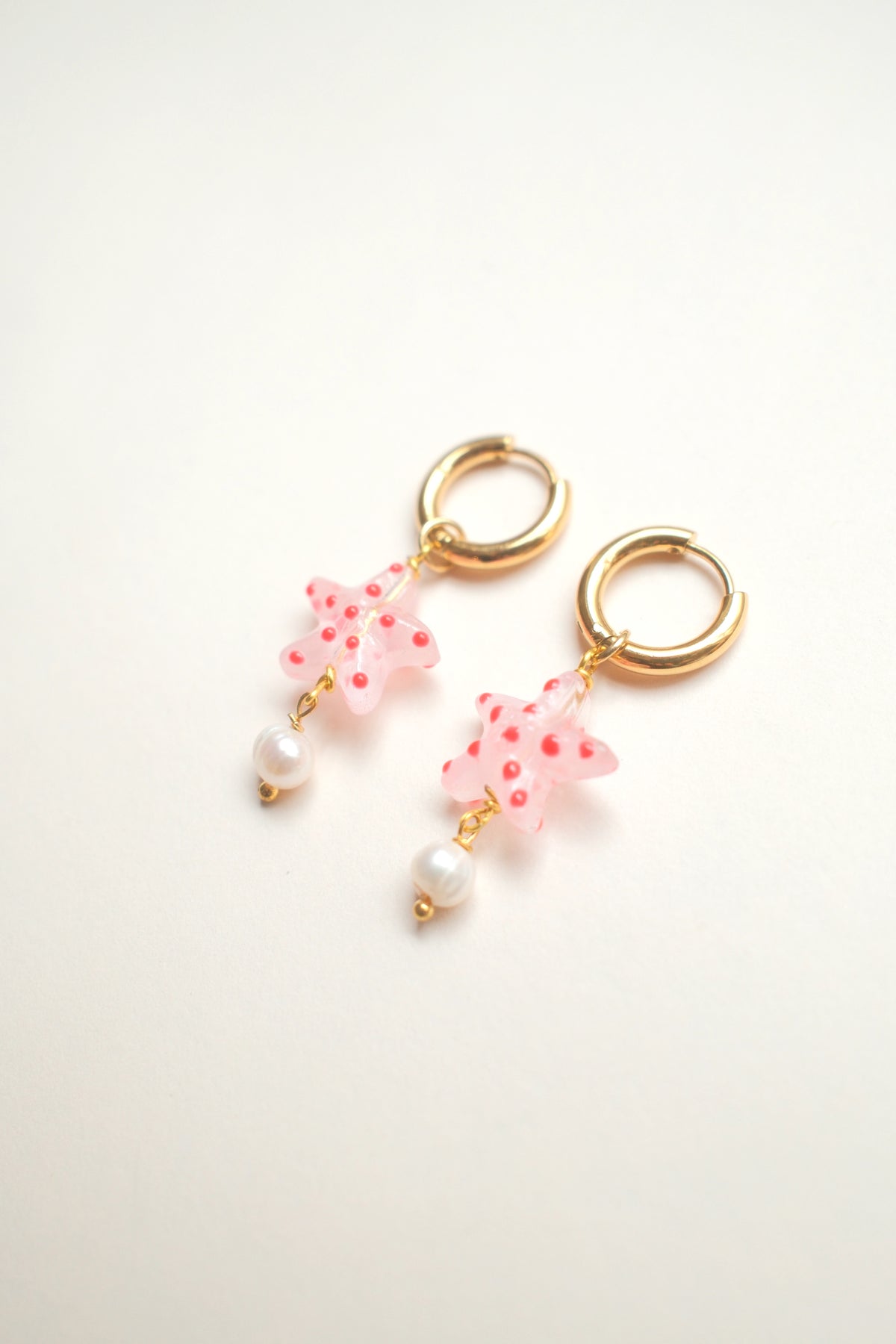 Starfish Earrings with Pearl