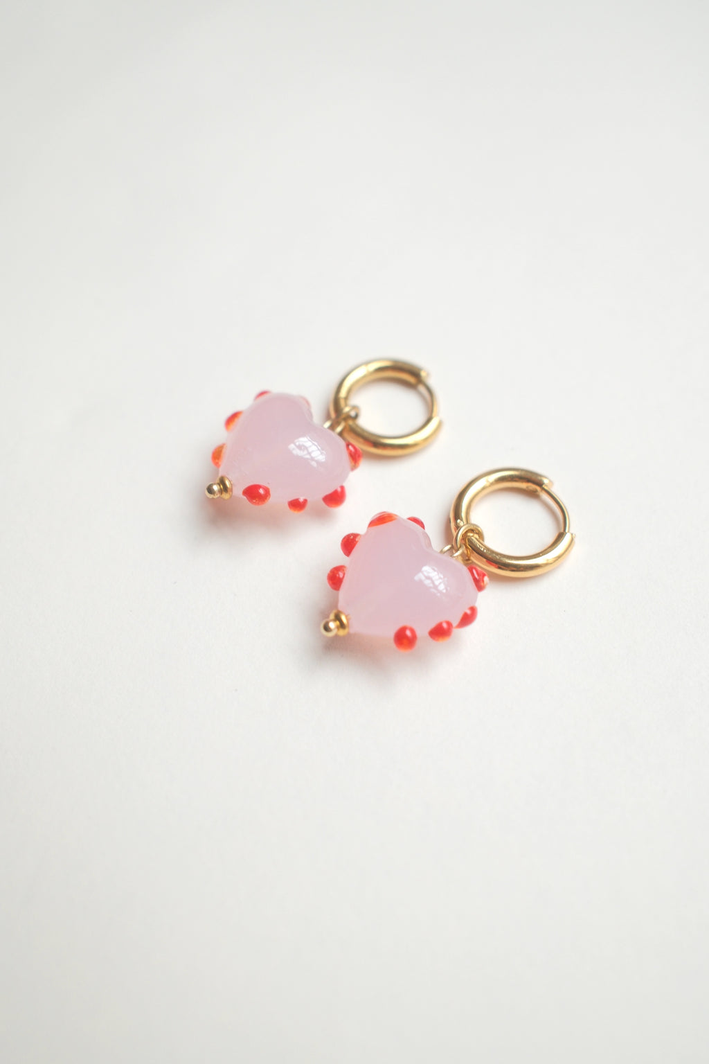 Pippa Heart Earrings - Pink