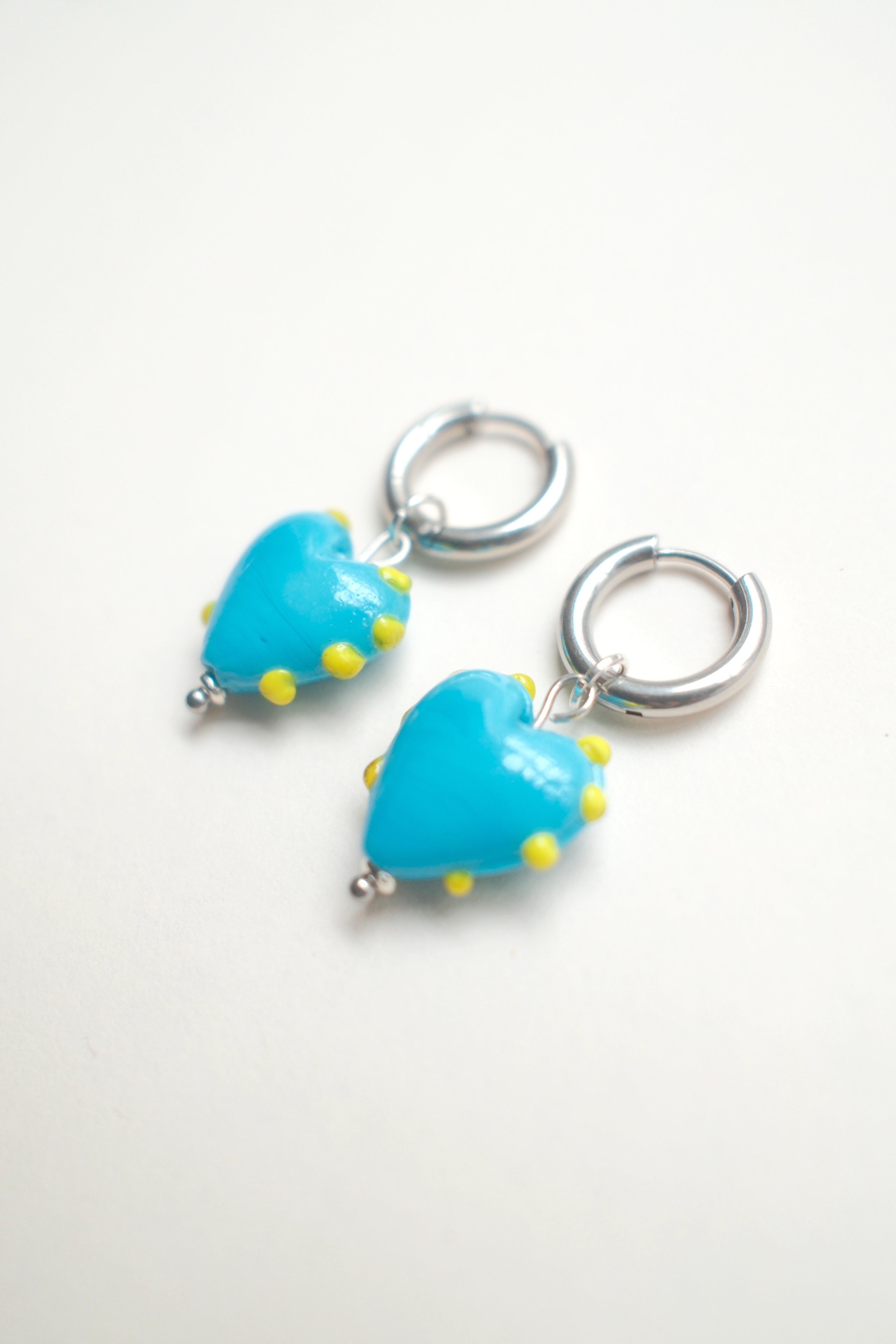 Pippa Heart Earrings - Blue