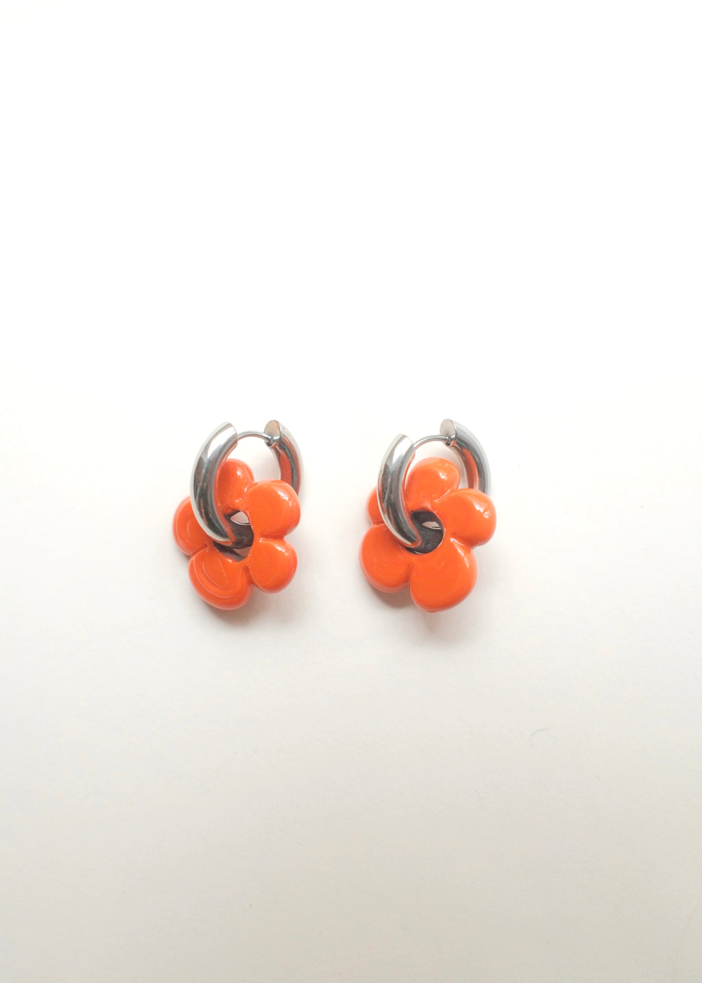 Isla Flower Earrings - Orange