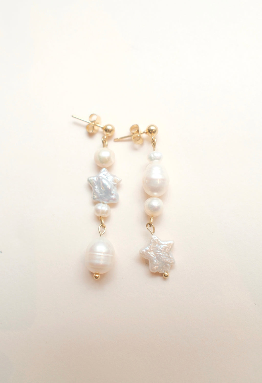 Mia Star Pearl Drop Earrings