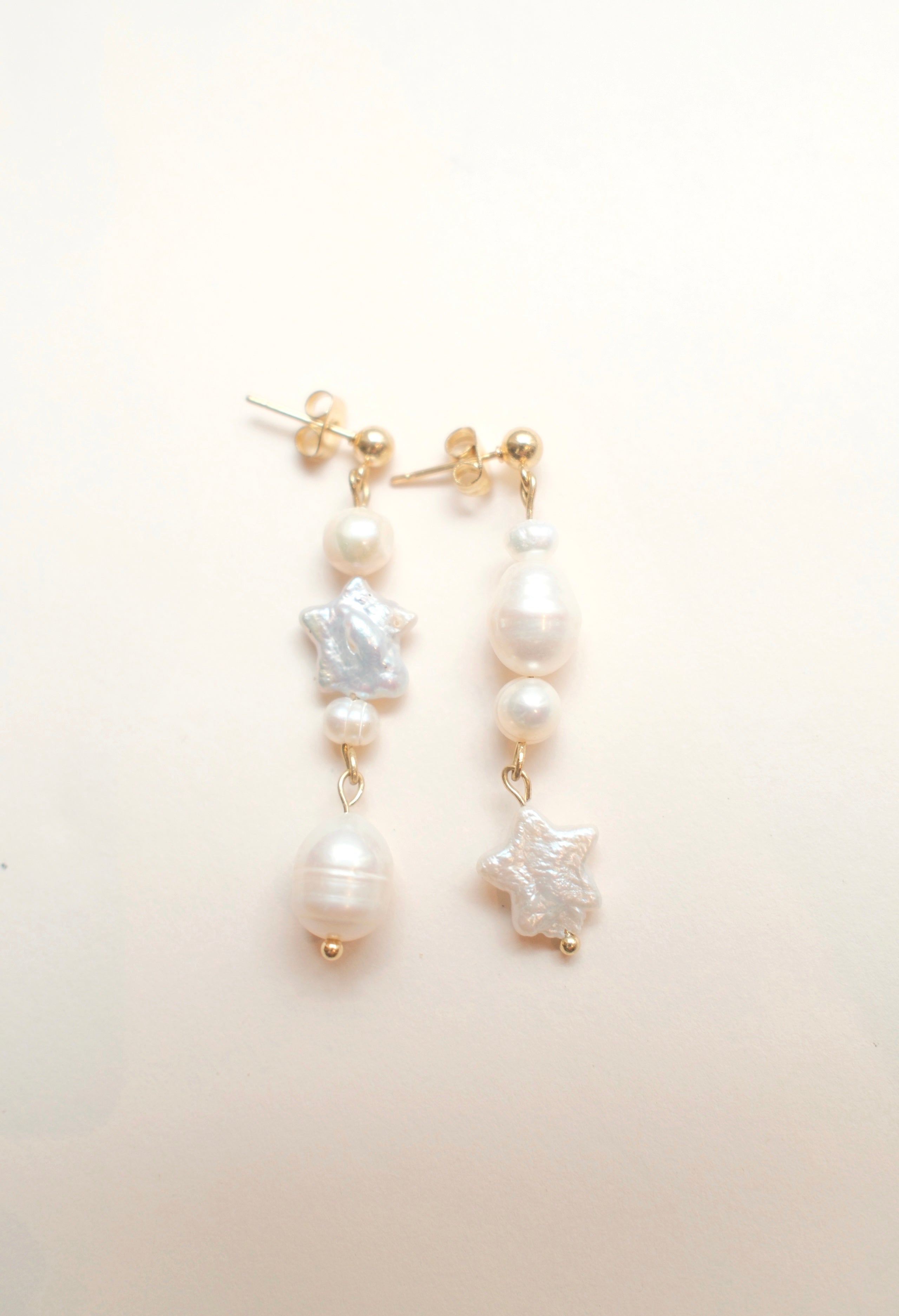 Mia Star Pearl Drop Earrings