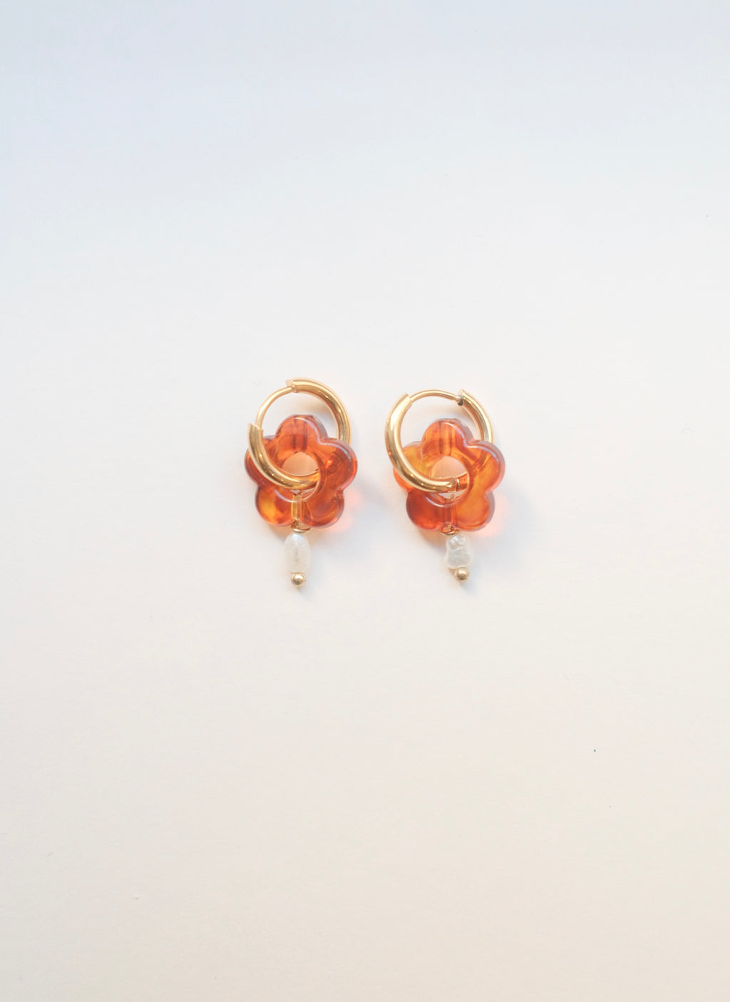 Hattie Flower Pearl Hoops