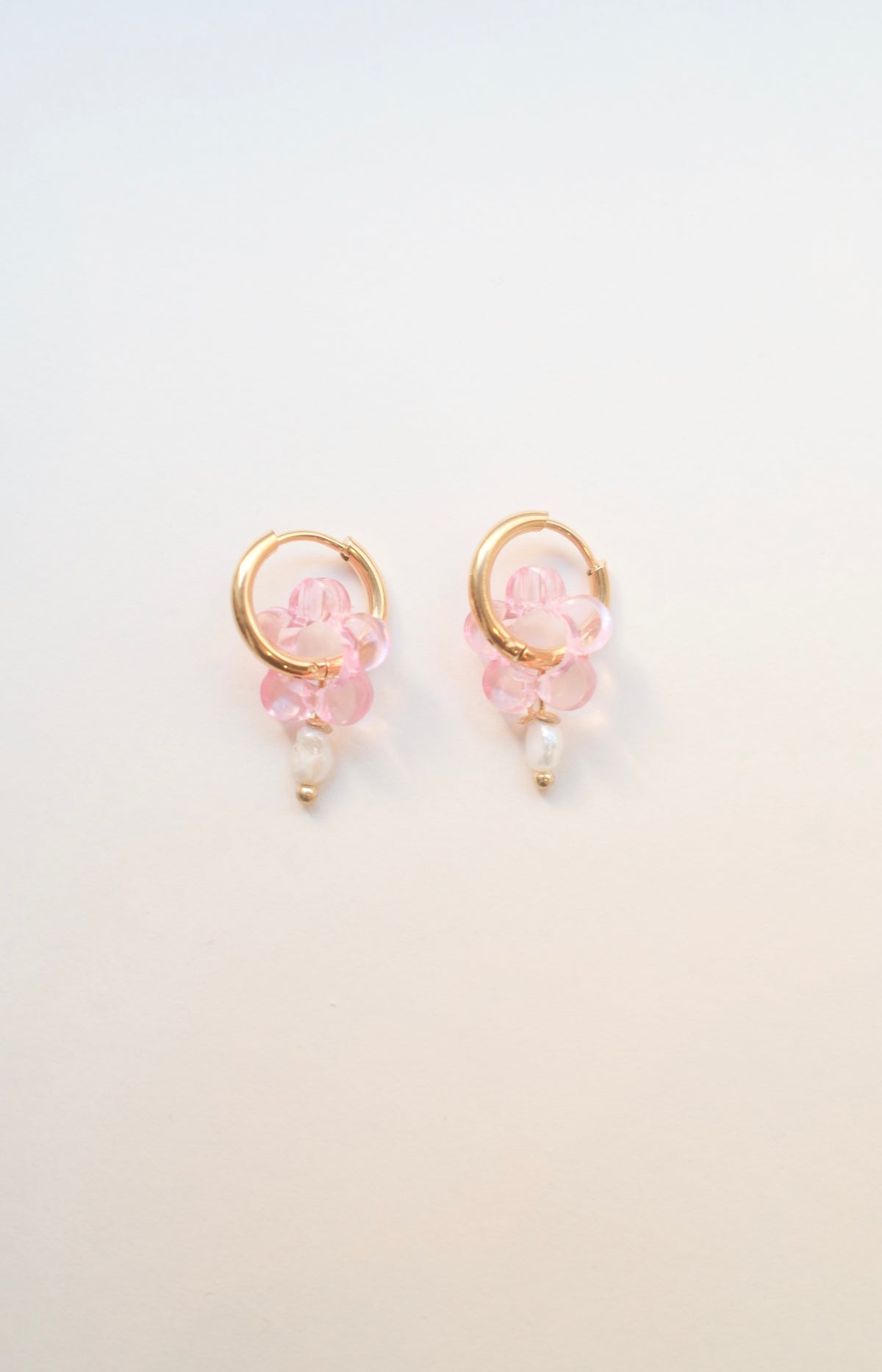 Hattie Flower Pearl Hoops