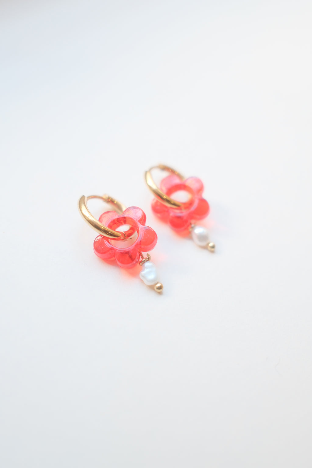 Hattie Flower Pearl Hoops