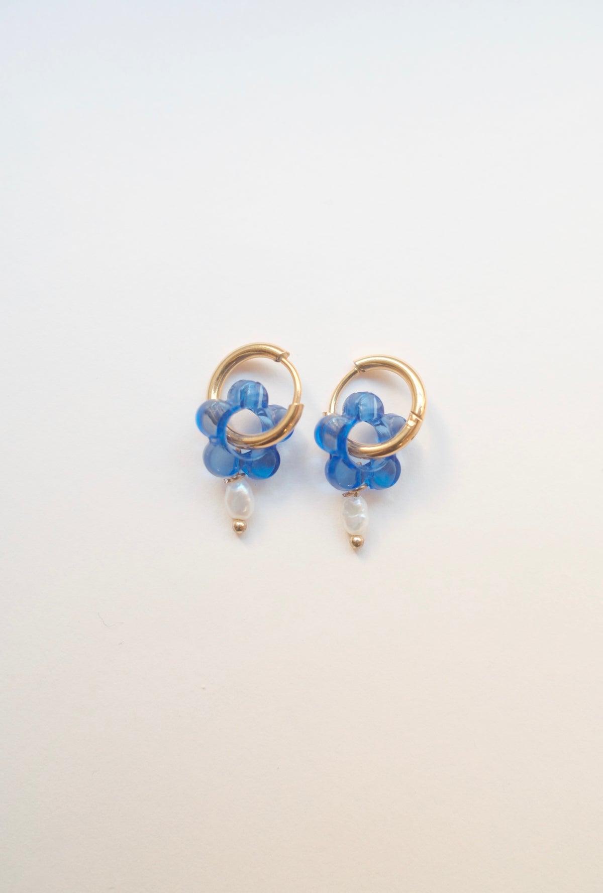 Hattie Flower Pearl Hoops