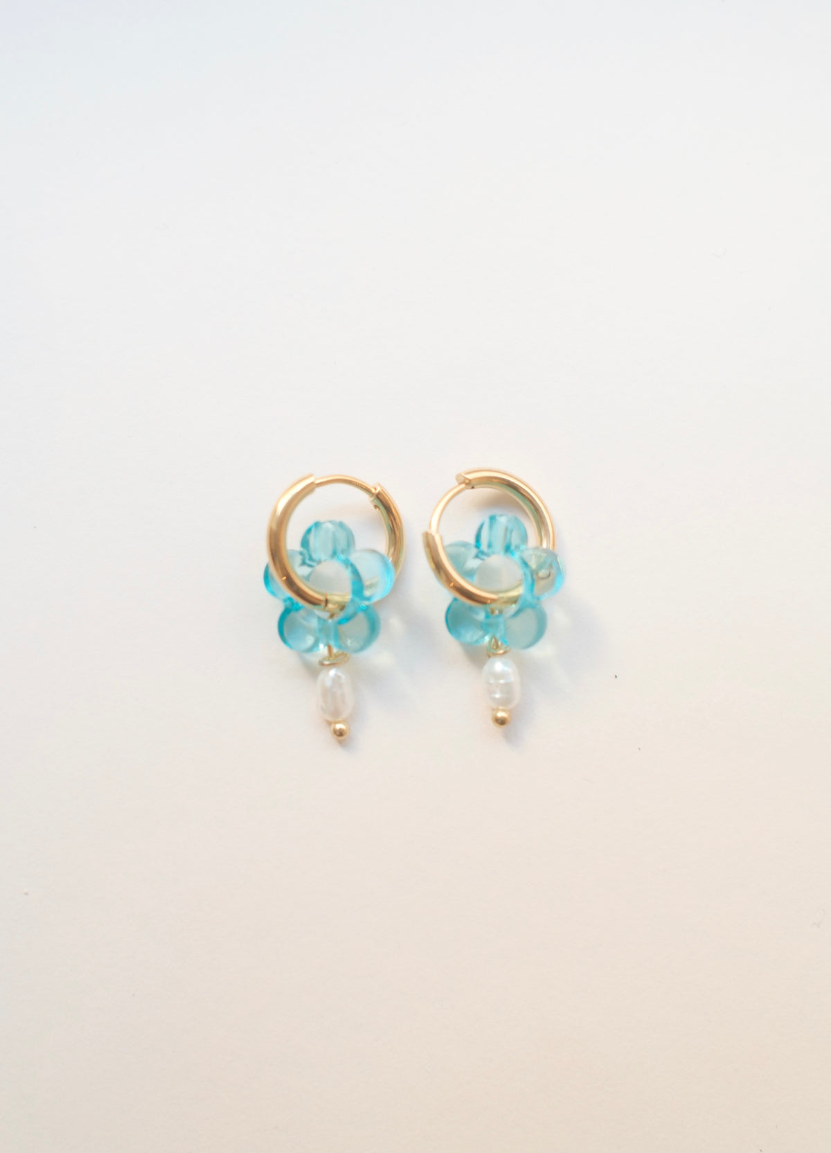Hattie Flower Pearl Hoops