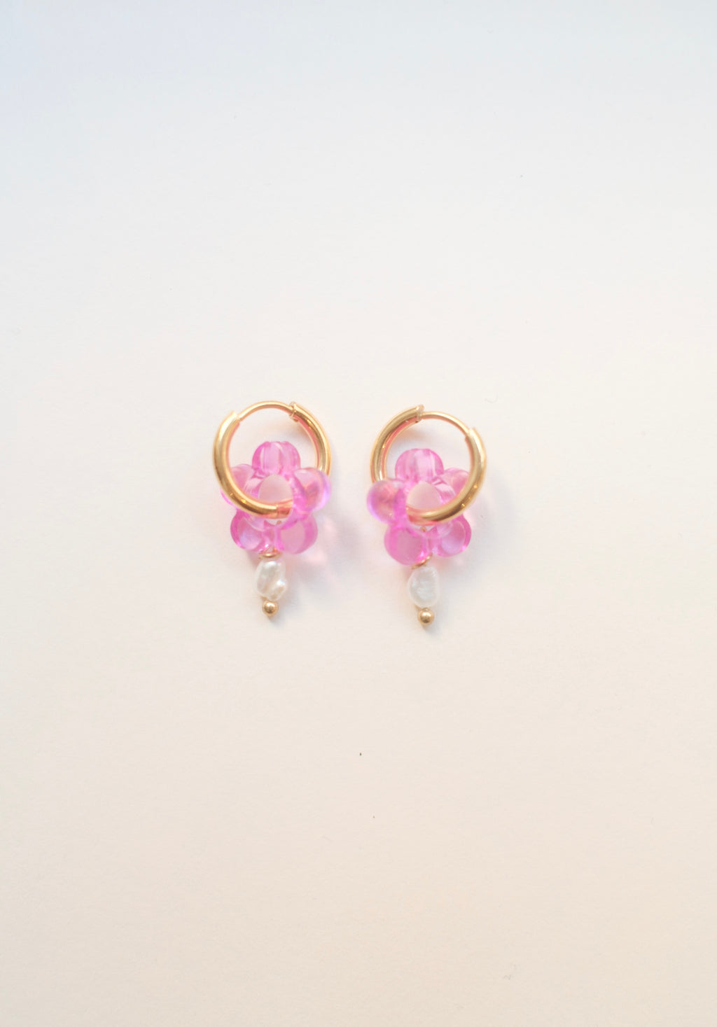 Hattie Flower Pearl Hoops