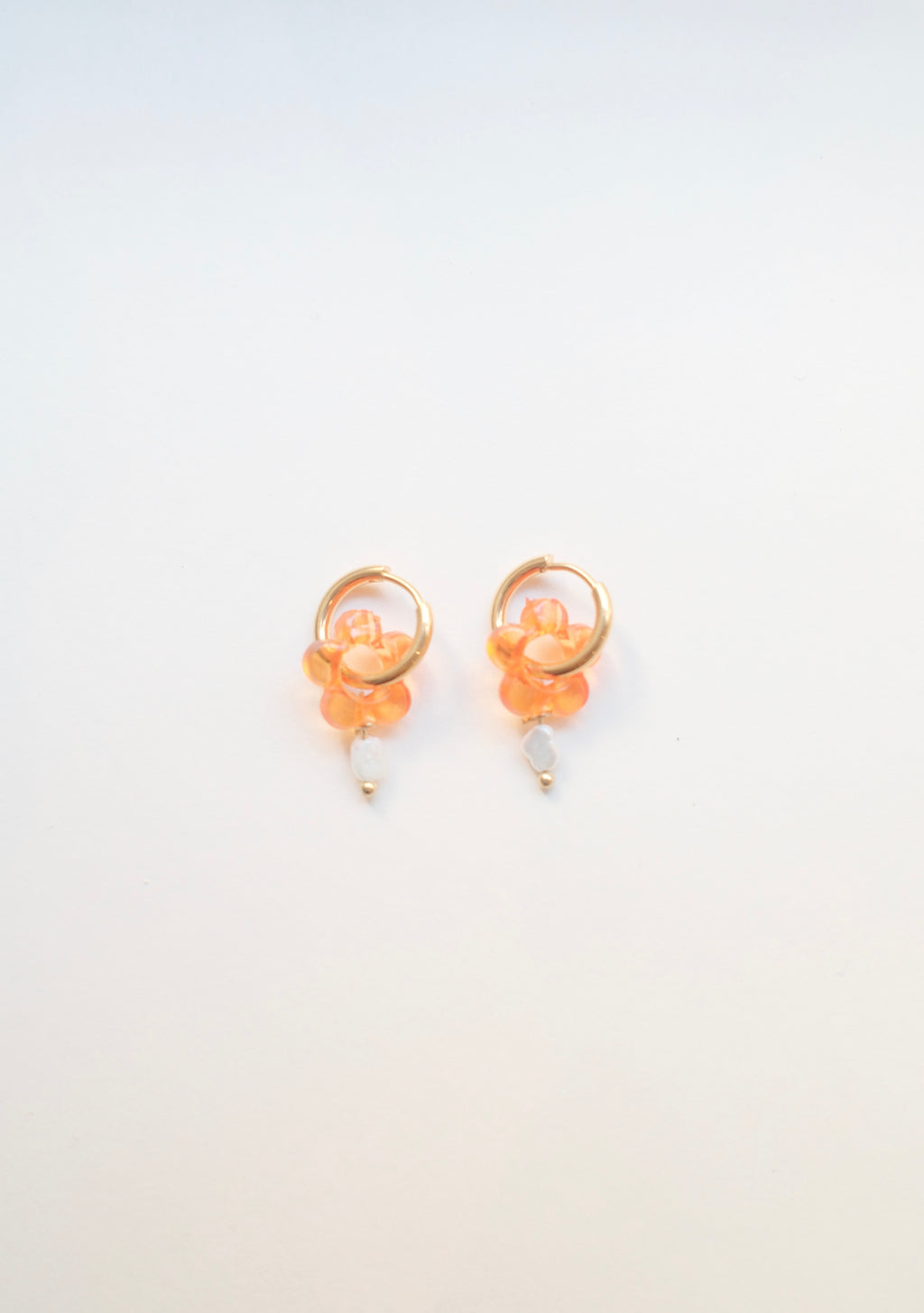Hattie Flower Pearl Hoops