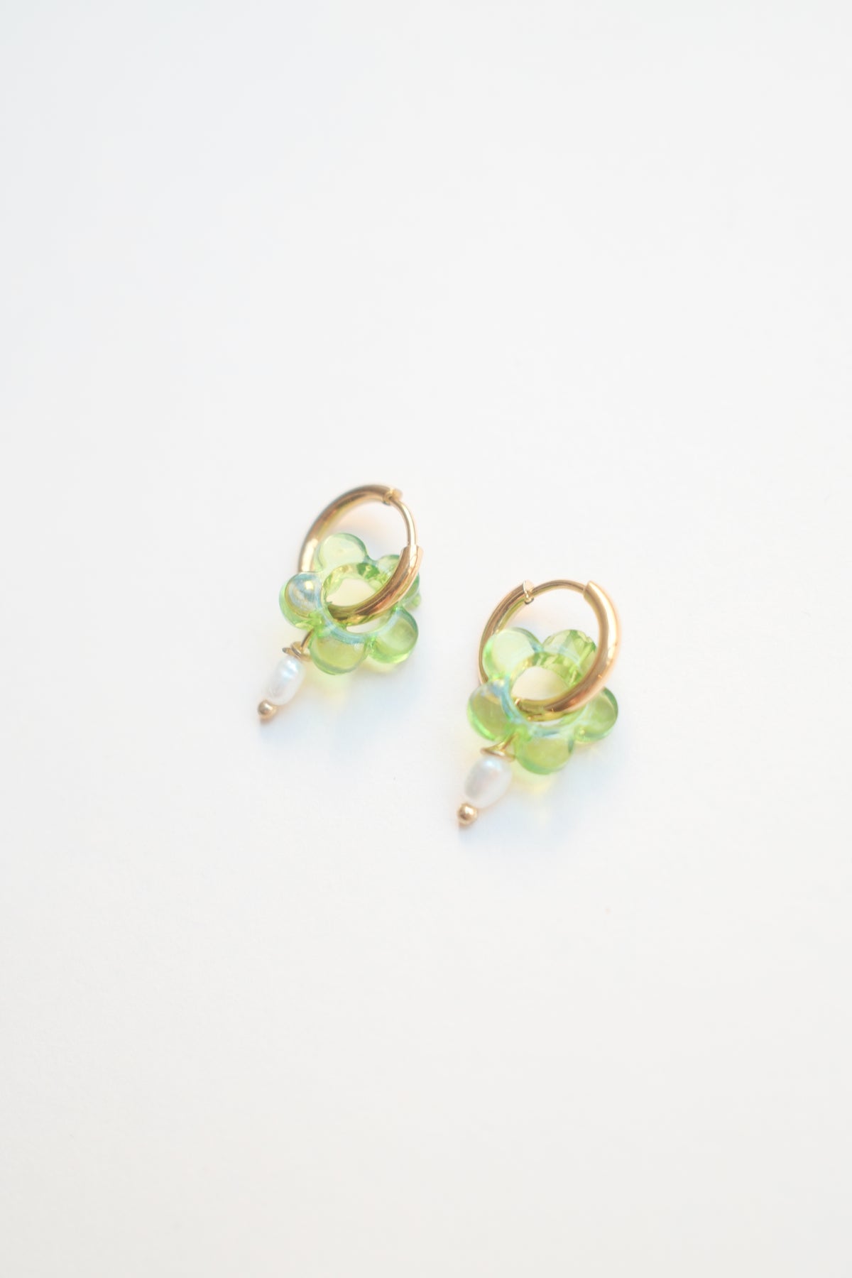 Hattie Flower Pearl Hoops