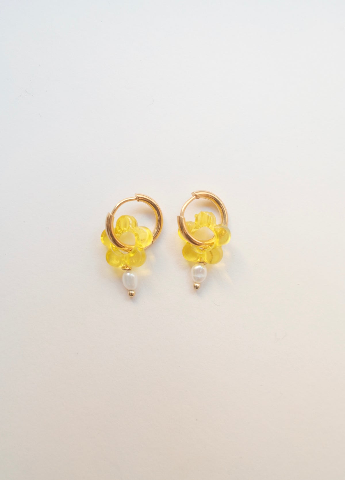 Hattie Flower Pearl Hoops