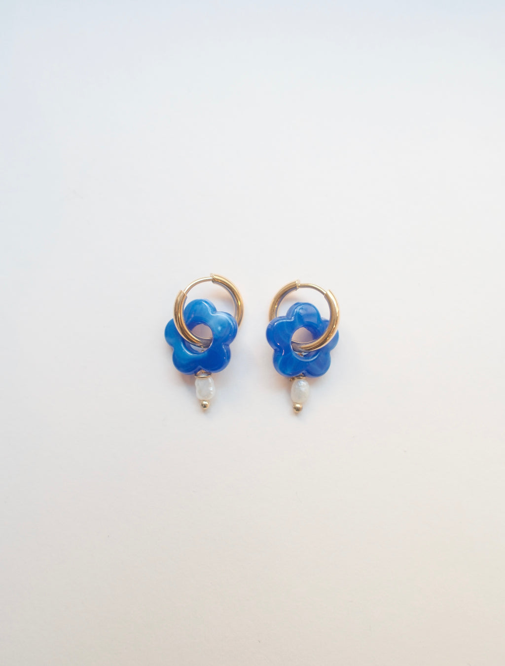 Hattie Flower Pearl Hoops