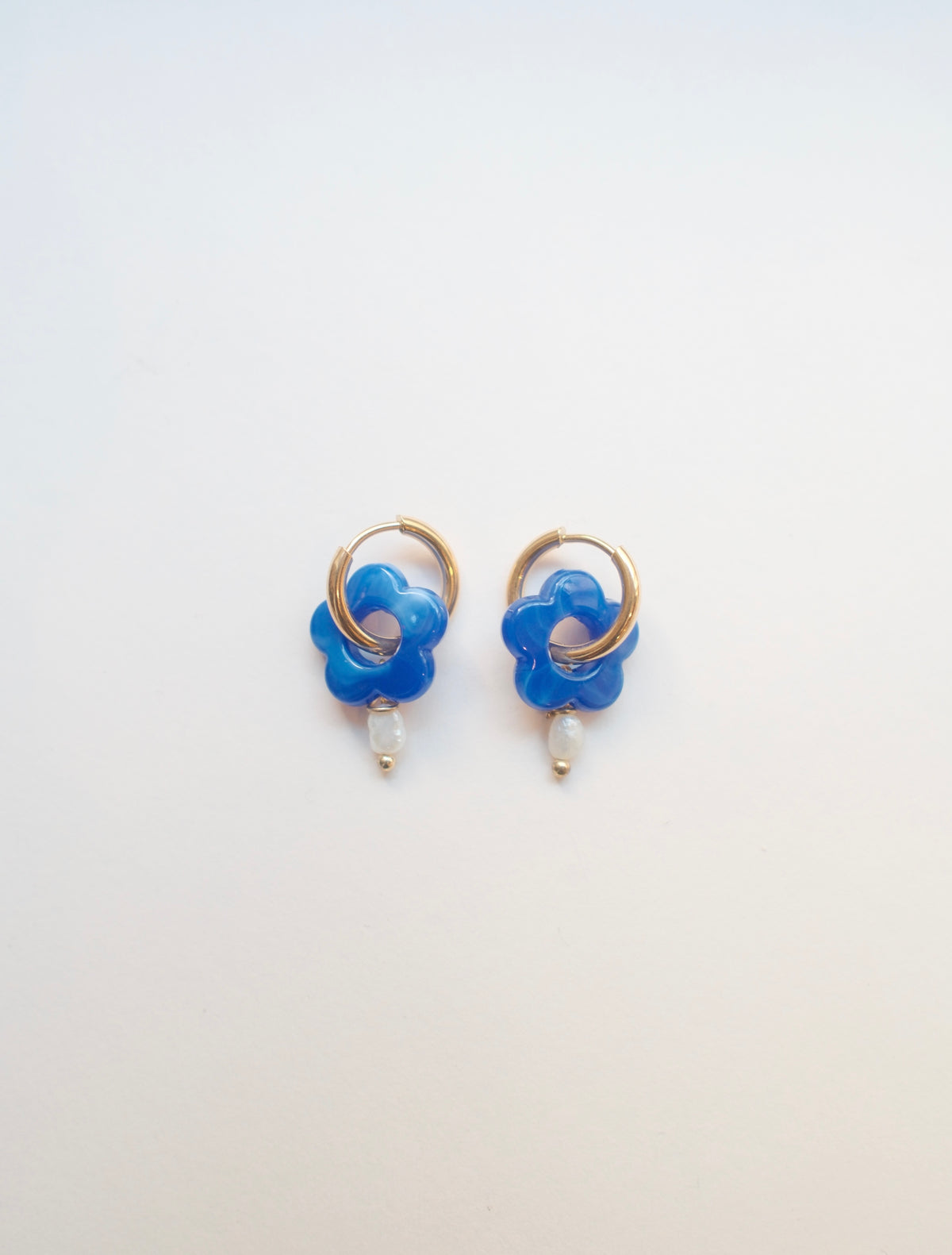Hattie Flower Pearl Hoops