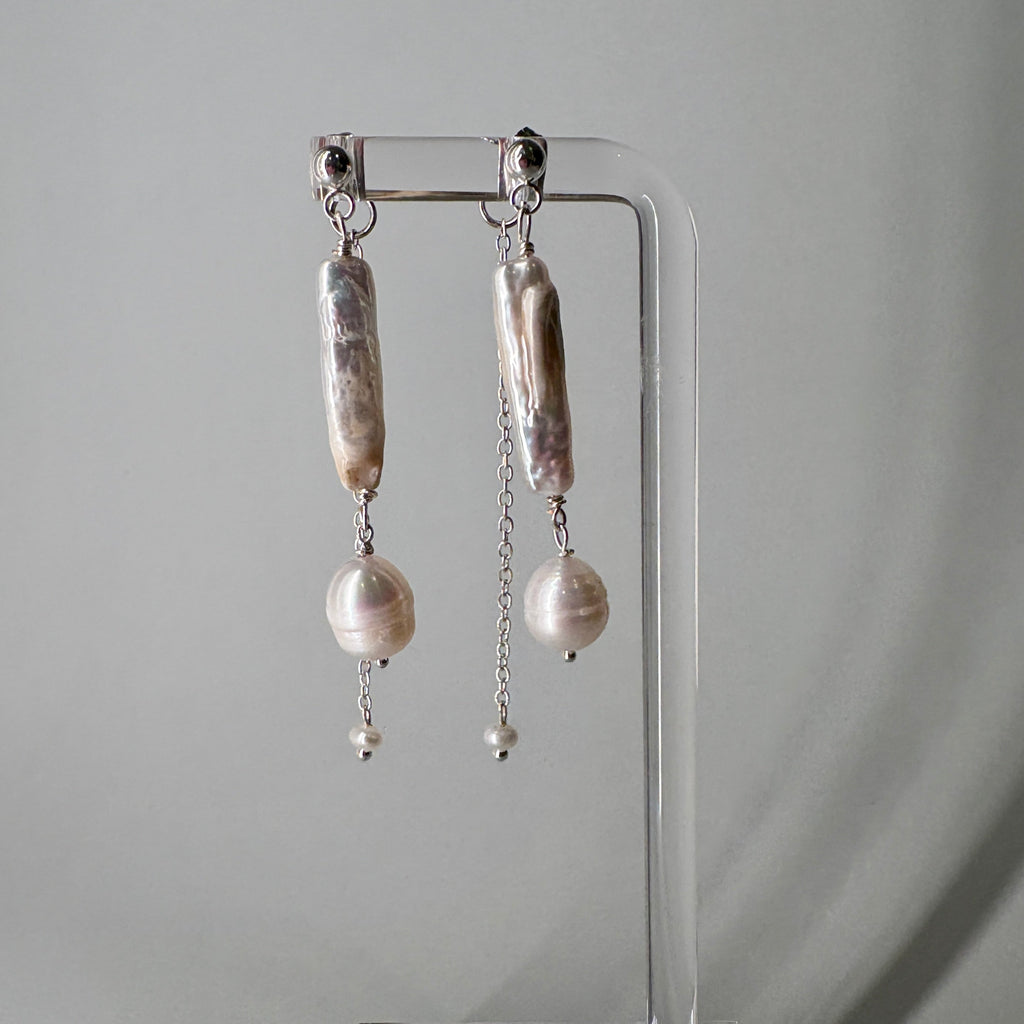 Rose Pearl Earrings