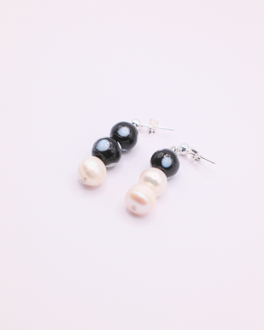 Polka Dot Pearl Earrings