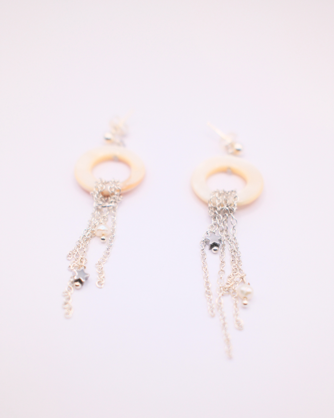 circle chain earrings